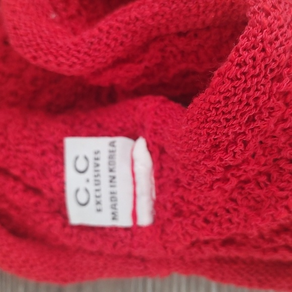 New Lot of 4 Crochet Knit Neckwarmers Headbands Grey Pink Red Turquoise Sparkle - Picture 13 of 15